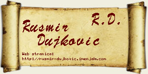 Rusmir Dujković vizit kartica
